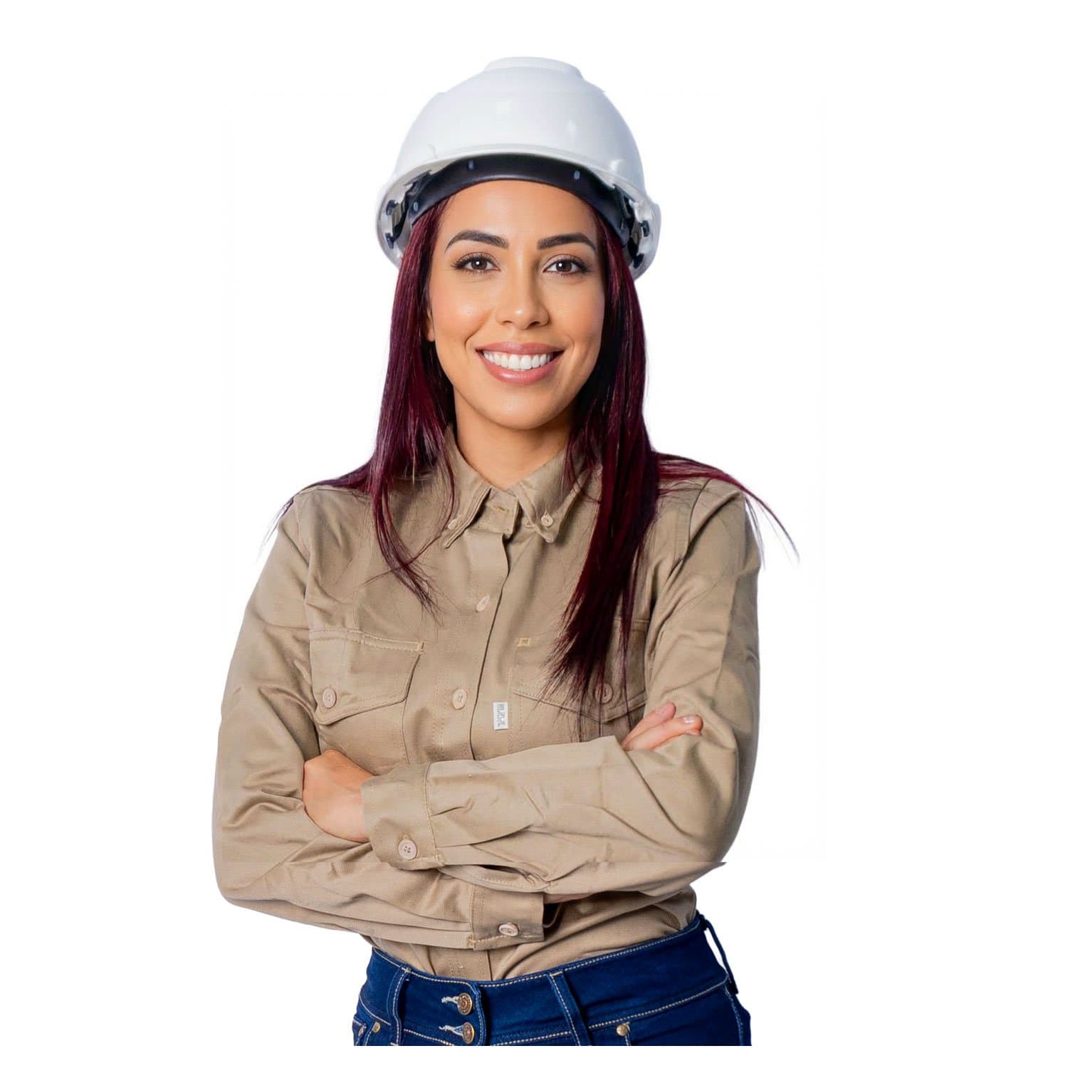 Camisa drill Super Naval kaki para dama en Kaki