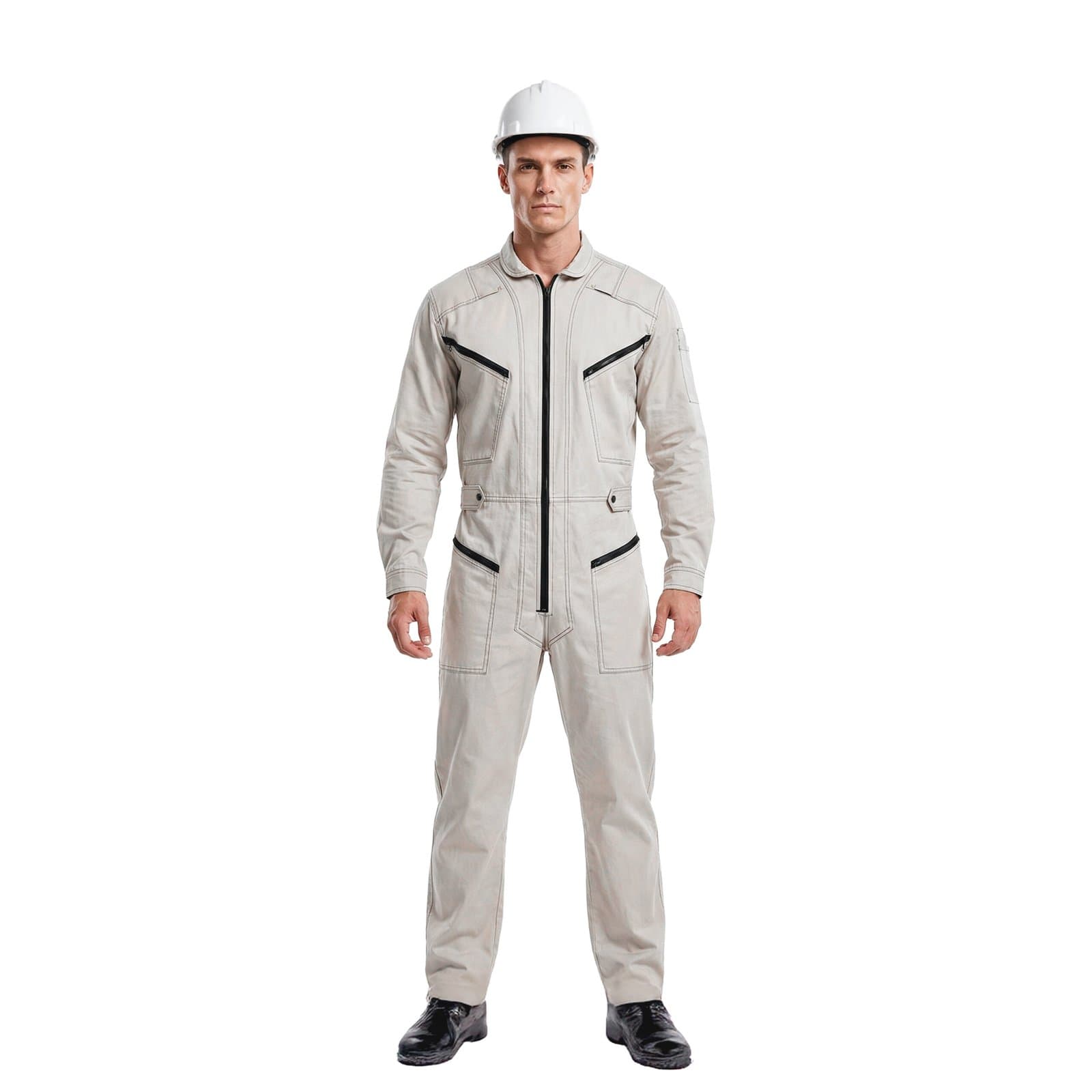 Overol drill Super Naval de algodón para caballero en Gris