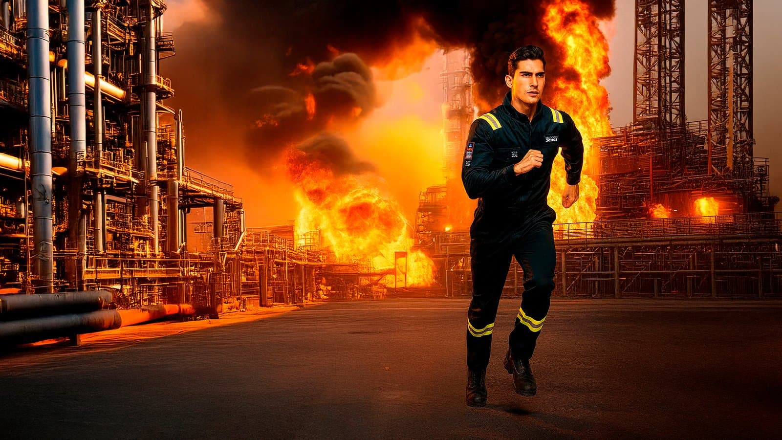 Trabajadores industriales con overoles ignífugos MADOCO